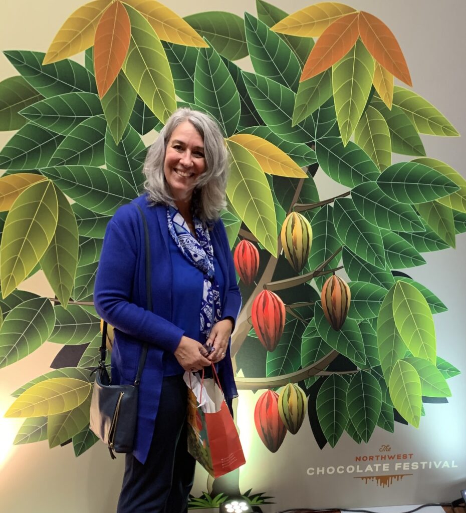 ChocoFest founder J'Anne Monteleone at the NW Chocolate Festival in Seattle