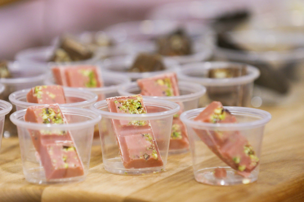 Chocolate samples for Chocofest tasting tickets